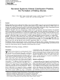 Cover page: Nonrenal Systemic Arterial Calcification Predicts the Formation of Kidney Stones