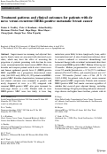 Cover page: Treatment patterns and clinical outcomes for patients with de novo versus recurrent HER2-positive metastatic breast cancer