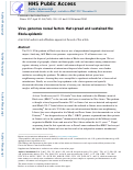 Cover page: Virus genomes reveal factors that spread and sustained the Ebola epidemic