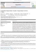 Cover page: Longitudinal hippocampal atrophy in hippocampal sclerosis of aging