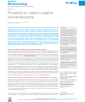 Cover page: Prospects for carbon-negative biomanufacturing