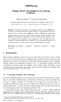 Cover page: OBDEnergy: Making Metrics Meaningful in Eco-driving Feedback