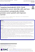 Cover page: Targeting Interleukin(IL)-30/IL-27p28 signaling in cancer stem-like cells and host environment synergistically inhibits prostate cancer growth and improves survival.