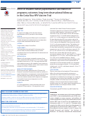 Cover page: Effect of bivalent human papillomavirus vaccination on pregnancy outcomes: long term observational follow-up in the Costa Rica HPV Vaccine Trial