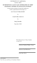 Cover page: Diversifying Language Generated by Deep Learning Models in Dialogue Systems