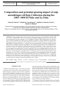 Cover page: Composition and potential grazing impact of salp assemblages off Baja California during the 1997–1999 El Niño and La Niña