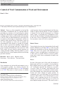 Cover page: Control of Viral Contamination of Food and Environment