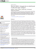 Cover page: Reverse GWAS: Using genetics to identify and model phenotypic subtypes.