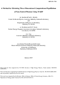 Cover page: A method for obtaining three-dimensional computation equilibrium of non-neutral plasmas using WARP