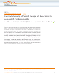 Cover page: Computationally efficient design of directionally compliant metamaterials