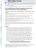 Cover page: Cancer Epidemiology in Hispanic Populations: What Have We Learned and Where Do We Need to Make Progress?