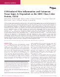 Cover page: UVB-Induced Skin Inflammation and Cutaneous Tissue Injury Is Dependent on the MHC Class I–Like Protein, CD1d