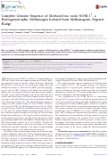 Cover page: Complete Genome Sequence of Methanolinea tarda NOBI-1T, a Hydrogenotrophic Methanogen Isolated from Methanogenic Digester Sludge