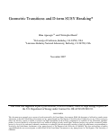 Cover page: Geometric transitions and D-term SUSY breaking