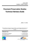 Cover page of Pavement Preservation Studies Technical Advisory Guide