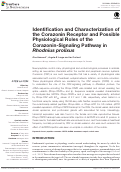 Cover page: Identification and Characterization of the Corazonin Receptor and Possible Physiological Roles of the Corazonin-Signaling Pathway in Rhodnius prolixus.