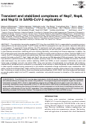 Cover page: Transient and stabilized complexes of Nsp7, Nsp8, and Nsp12 in SARS-CoV-2 replication