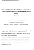 Cover page: What is the ‘Neighbourhood’ in Neighbourhood Satisfaction? Comparing the Effects of Structural Characteristics Measured at the Micro-neighbourhood and Tract Levels