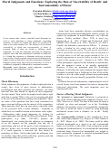 Cover page: Moral Judgments and Emotions: Exploring the Role of ‘Inevitability of death’ and ‘Instrumentality of harm’