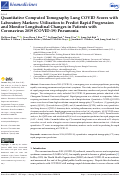 Cover page: Quantitative Computed Tomography Lung COVID Scores with Laboratory Markers: Utilization to Predict Rapid Progression and Monitor Longitudinal Changes in Patients with Coronavirus 2019 (COVID-19) Pneumonia.