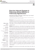 Cover page: Exercise-Induced Changes in Pulmonary Artery Stiffness in Pulmonary Hypertension
