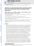 Cover page: The Roles of System and Organizational Leadership in System-Wide Evidence-Based Intervention Sustainment: A Mixed-Method Study