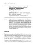 Cover page: Differential perceptions of employers' inducements: implications for psychological contracts