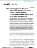 Cover page: Inferring genetic structure when there is little: population genetics versus genomics of the threatened bat Miniopterus schreibersii across Europe