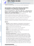 Cover page: Appropriateness of disposition following telemedicine consultations in rural emergency departments.