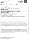 Cover page: Microbiome–induced increases and decreases in bone matrix strength can be initiated after skeletal maturity