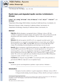 Cover page: Myelin injury and degraded myelin vesicles in Alzheimer's disease.