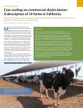 Cover page of Cow cooling on commercial drylot dairies: A description of 10 farms in California