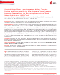 Cover page: Cerebral White Matter Hyperintensities, Kidney Function Decline, and Recurrent Stroke After Intensive Blood Pressure Lowering: Results From the Secondary Prevention of Small Subcortical Strokes (SPS3) Trial