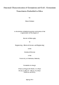 Cover page: Structural Characterization of Germanium and Gold - Germanium Nanoclusters Embedded in Silica