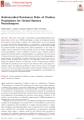 Cover page: Antimicrobial Resistance Risks of Cholera Prophylaxis for United Nations Peacekeepers