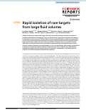 Cover page: Rapid isolation of rare targets from large fluid volumes.
