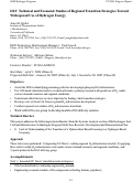 Cover page of Technical and Economic Studies of Regional Transition Strategies Toward Widespread Use of Hydrogen Energy