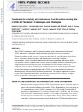 Cover page: Treatment for Anxiety and Substance Use Disorders During the COVID-19 Pandemic: Challenges and Strategies.