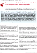 Cover page: Cardiovascular care of patients with chronic myeloid leukemia (CML) on tyrosine kinase inhibitor (TKI) therapy.