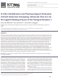 Cover page: In Silico Identification and Pharmacological Evaluation of Novel Endocrine Disrupting Chemicals That Act via the Ligand-Binding Domain of the&nbsp;Estrogen Receptor α