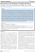 Cover page: Early events in the evolution of spider silk genes.