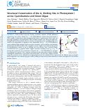 Cover page of Structural Conservation of the A1 Binding Site in Photosystem I across Cyanobacteria and Green Algae
