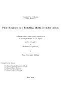 Cover page: Flow Regimes in a Rotating Multi-Cylinder Array