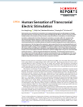 Cover page: Human Sensation of Transcranial Electric Stimulation