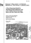 Cover page: A Three-Dimensional Model for Simulating Ponded Infiltration Tests in the Variably Saturated Fractured Basalt at the Box Canyon Site, Idaho