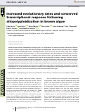 Cover page: Increased evolutionary rates and conserved transcriptional response following allopolyploidization in brown algae.