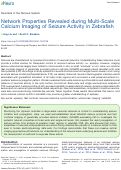 Cover page: Network properties revealed during multi-scale calcium imaging of seizure activity in zebrafish