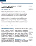 Cover page: Treatment optimization for HIV/HCV co-infected patients