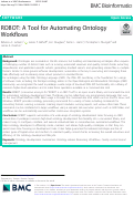 Cover page: ROBOT: A Tool for Automating Ontology Workflows