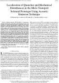 Cover page: Localization of Quenches and Mechanical Disturbances in the Mu2e Transport Solenoid Prototype Using Acoustic Emission Technique